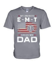 EMT Dad V-Neck T-Shirt tile