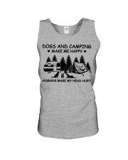 Camping dog Unisex Tank tile
