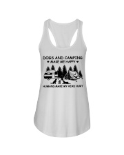 Camping dog Ladies Flowy Tank tile