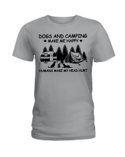 Camping dog Ladies T-Shirt front