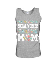 My favorite social worker calls me Mom Unisex Tank tile