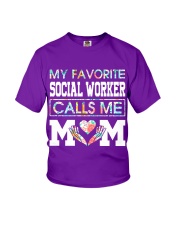 My favorite social worker calls me Mom Youth T-Shirt tile