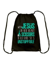 Hairstylist unstoppable Drawstring Bag tile