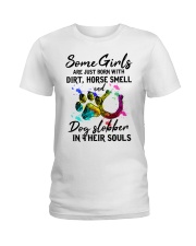 dog and horse Ladies T-Shirt tile