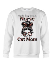 Nurse and Cat mom Crewneck Sweatshirt tile
