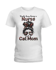 Nurse and Cat mom Ladies T-Shirt tile