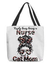 Nurse and Cat mom All-Over Tote tile