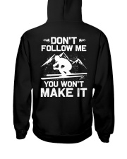 Skiing Hooded Sweatshirt back