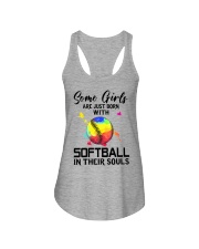 Softball girl Ladies Flowy Tank tile