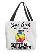 Softball girl All-Over Tote tile