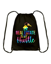 Real estate is my hustle Drawstring Bag tile