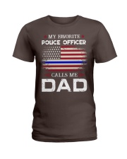 Police Officer Dad Ladies T-Shirt tile