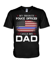 Police Officer Dad V-Neck T-Shirt tile