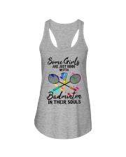 Badminton Girl Ladies Flowy Tank tile