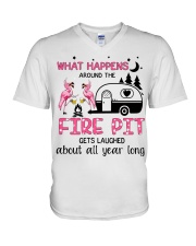 Firepit V-Neck T-Shirt tile