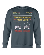 father and son - gaming partners Crewneck Sweatshirt tile