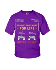 father and son - gaming partners Youth T-Shirt tile