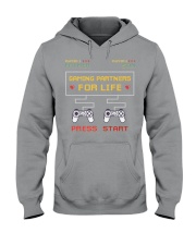 father and son - gaming partners Hooded Sweatshirt tile