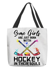 Hockey girl All-Over Tote tile