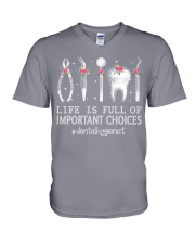 Dental Hygienist V-Neck T-Shirt tile