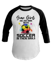 Soccer girl Baseball Tee tile