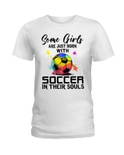 Soccer girl Ladies T-Shirt tile