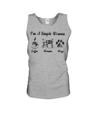 Drums and Dog Unisex Tank tile