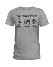 Drums and Dog Ladies T-Shirt front