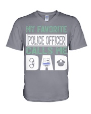Police Officer Dad V-Neck T-Shirt tile