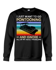 I just want to go pontooning Crewneck Sweatshirt tile
