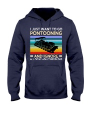 I just want to go pontooning Hooded Sweatshirt tile