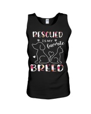 Rescued is my favorite breed Unisex Tank tile