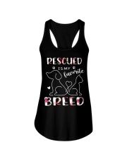 Rescued is my favorite breed Ladies Flowy Tank tile