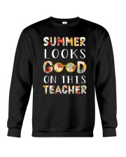 SUMMER LOOKS GOOD ON THIS TEACHER Crewneck Sweatshirt tile