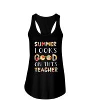 SUMMER LOOKS GOOD ON THIS TEACHER Ladies Flowy Tank tile