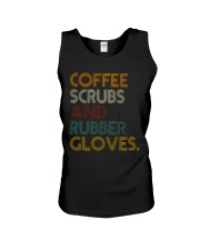 Coffee scrubs and rubber clovers nurse Unisex Tank tile