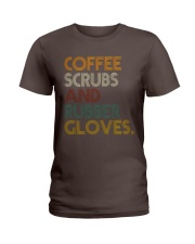 Coffee scrubs and rubber clovers nurse Ladies T-Shirt tile