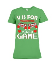 Valentine video game Premium Fit Ladies Tee tile
