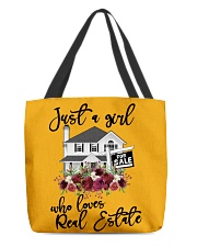 Just a girl who loves Real Estate All-Over Tote tile