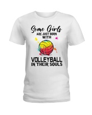 Volleyball girl Ladies T-Shirt tile
