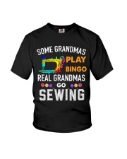 Real grandmas go sewing Youth T-Shirt tile