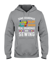 Real grandmas go sewing Hooded Sweatshirt tile