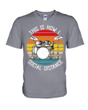 Drum vintage V-Neck T-Shirt tile