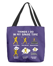 Softball All-Over Tote tile