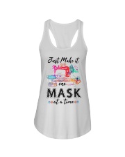 One Mask at a time Ladies Flowy Tank tile