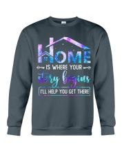 Home is where your story begins Crewneck Sweatshirt tile