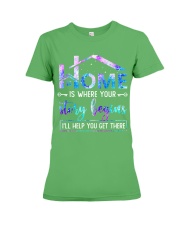 Home is where your story begins Premium Fit Ladies Tee tile