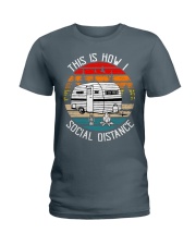 Camping vintage Ladies T-Shirt tile