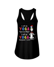 I will do Yoga here or there Ladies Flowy Tank front