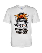 Financial Manager V-Neck T-Shirt tile